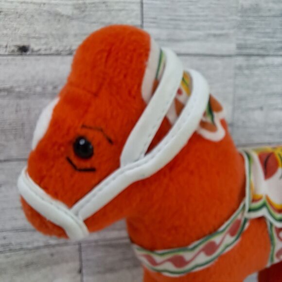 Dala Horse Folk Art Swedish Design 6" Plush By Gun Jacobson Softtoys Stuffed Toy - Picture 5 of 16